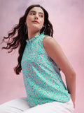 DressBerry Floral Print Ruffled Detail Top