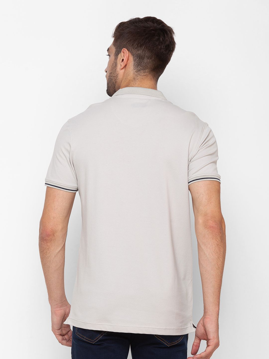 SPYKAR Typography Printed Polo Collar Slim Fit Casual T-shirt