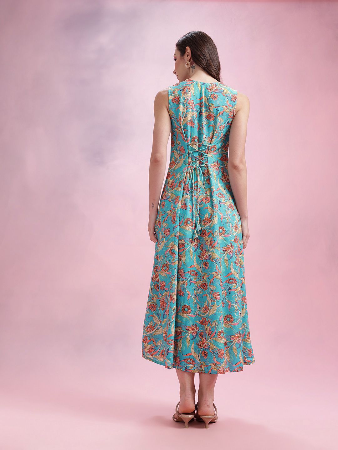 DressBerry Floral Print Midi Dress