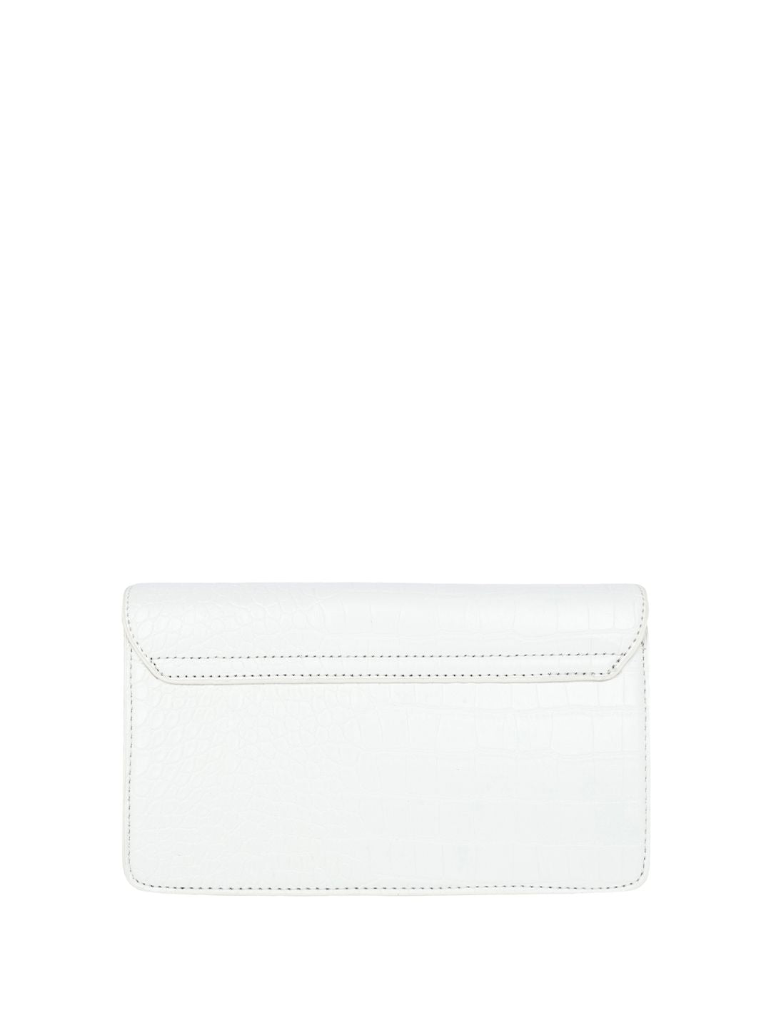 Lino Perros Croc Textured Structured Baguette Bag