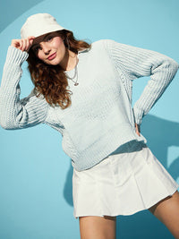 STREET 9 Ribbed Acrylic Pullover