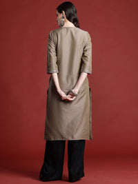 Anouk Sequinned Yoke Design  Kurta