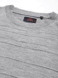 Raymond Men Grey Solid Pullover