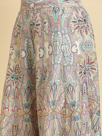 W Women Ethnic Motifs Printed Flared Palazzos