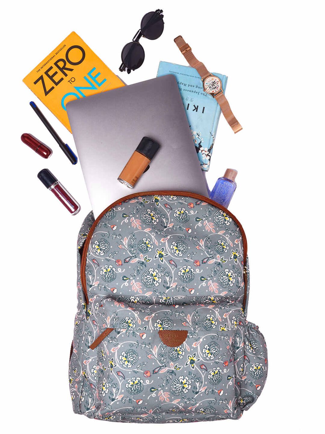 TEAL BY CHUMBAK Women Printed Light Weight Medium Back Pack