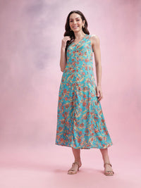 DressBerry Floral Print Midi Dress