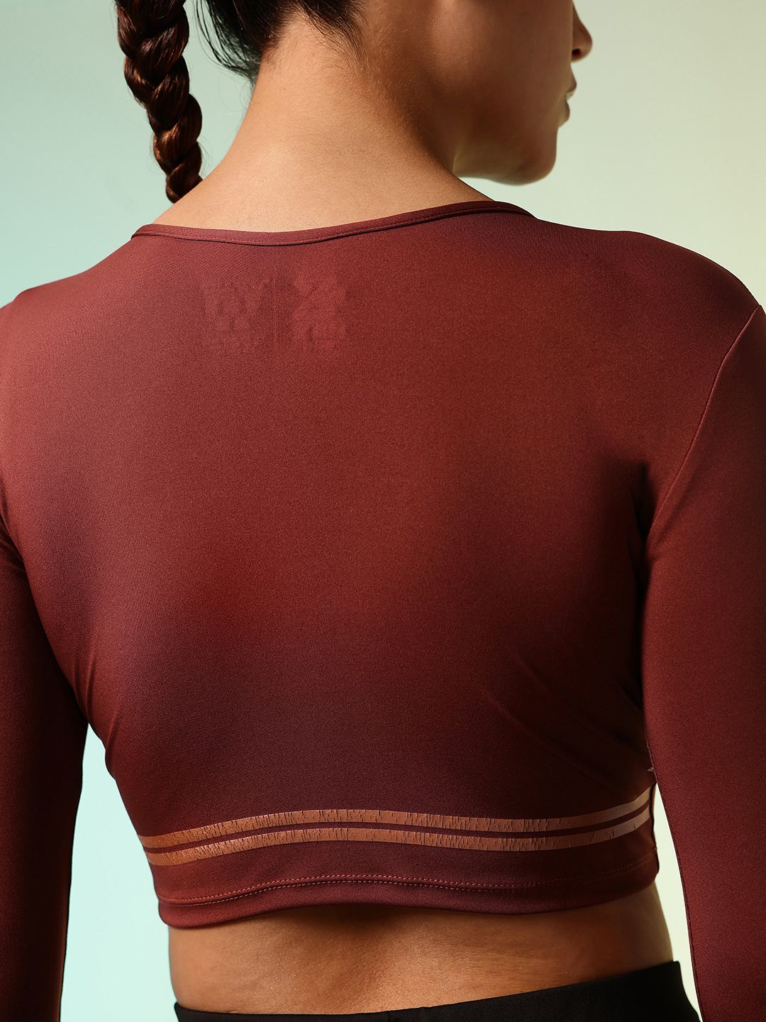 HRX by Hrithik Roshan Rapid Dry Active Goddess Thumb Hole Detail Training Crop T-shirt