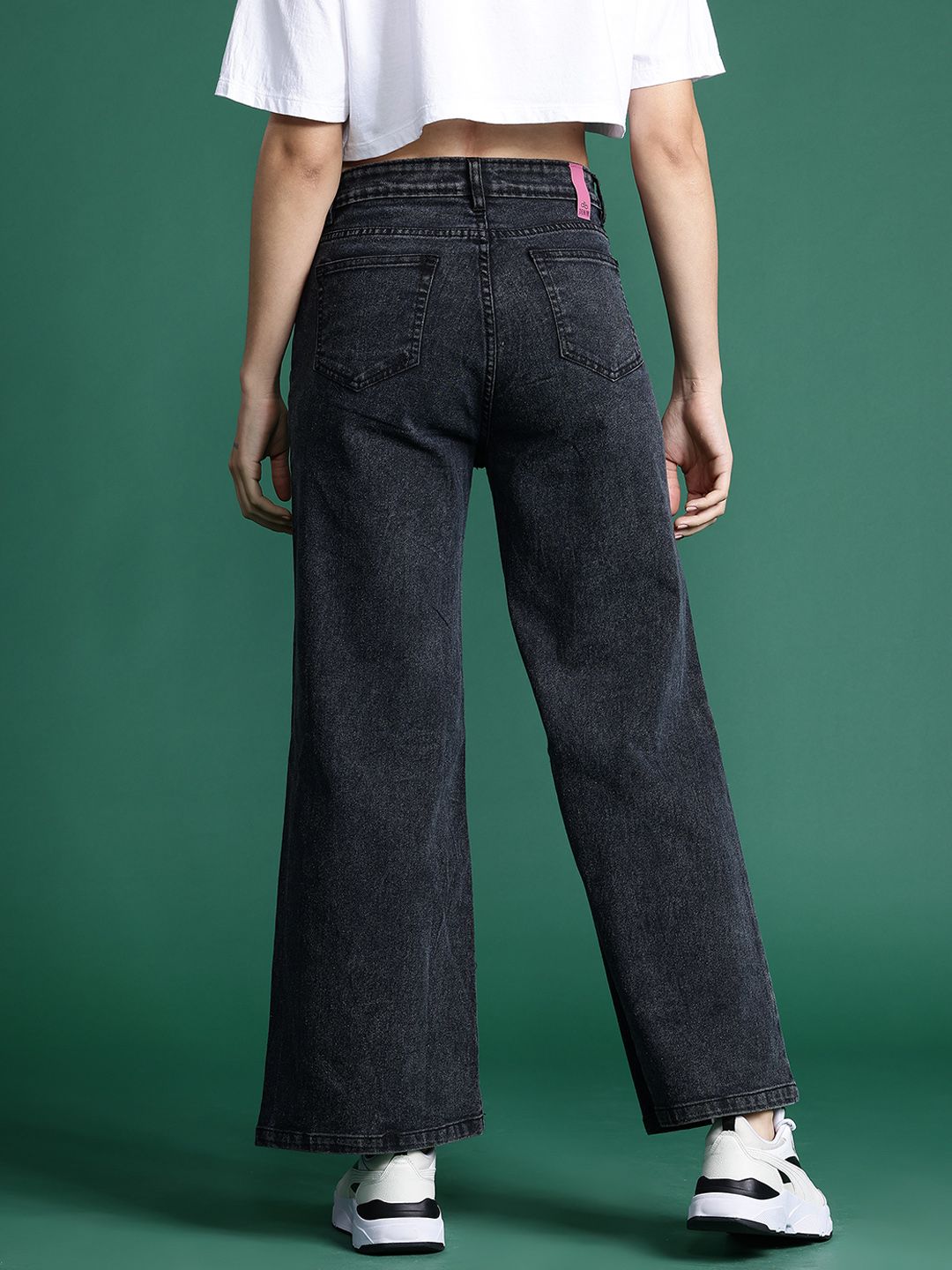 DressBerry Women Wide Leg Stretchable Jeans