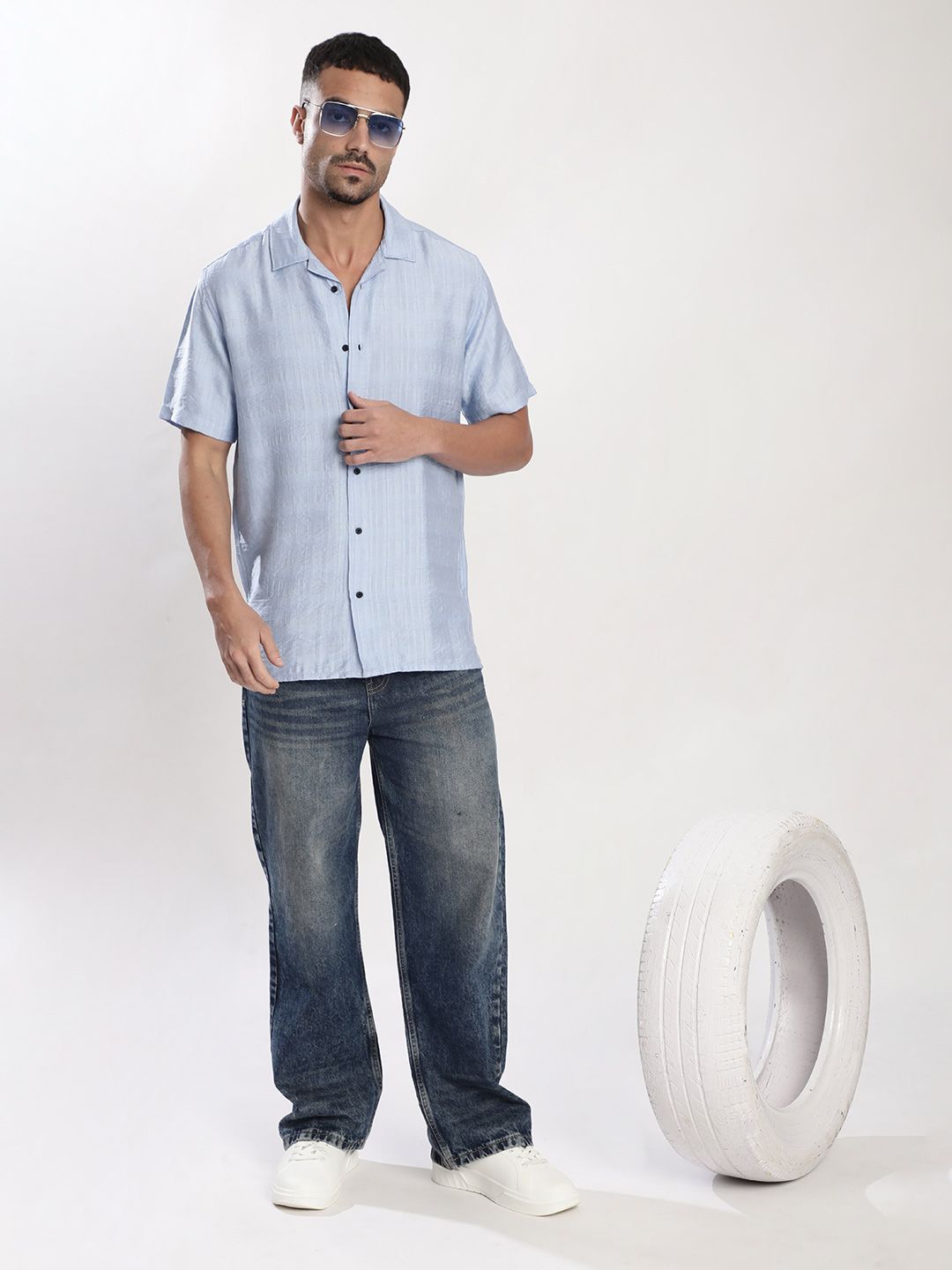 Bene Kleed Men Regular Fit Textured Casual Shirt