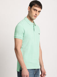 THE BEAR HOUSE Men Solid Slim Fit Cotton Polo Collar T-Shirts