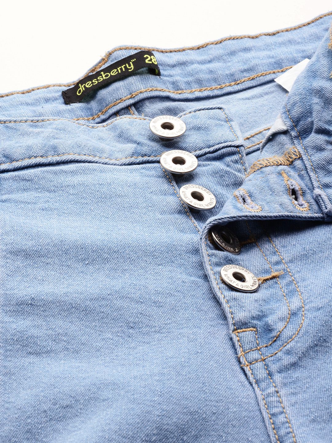 DressBerry Women Slim Fit Cropped Jeans