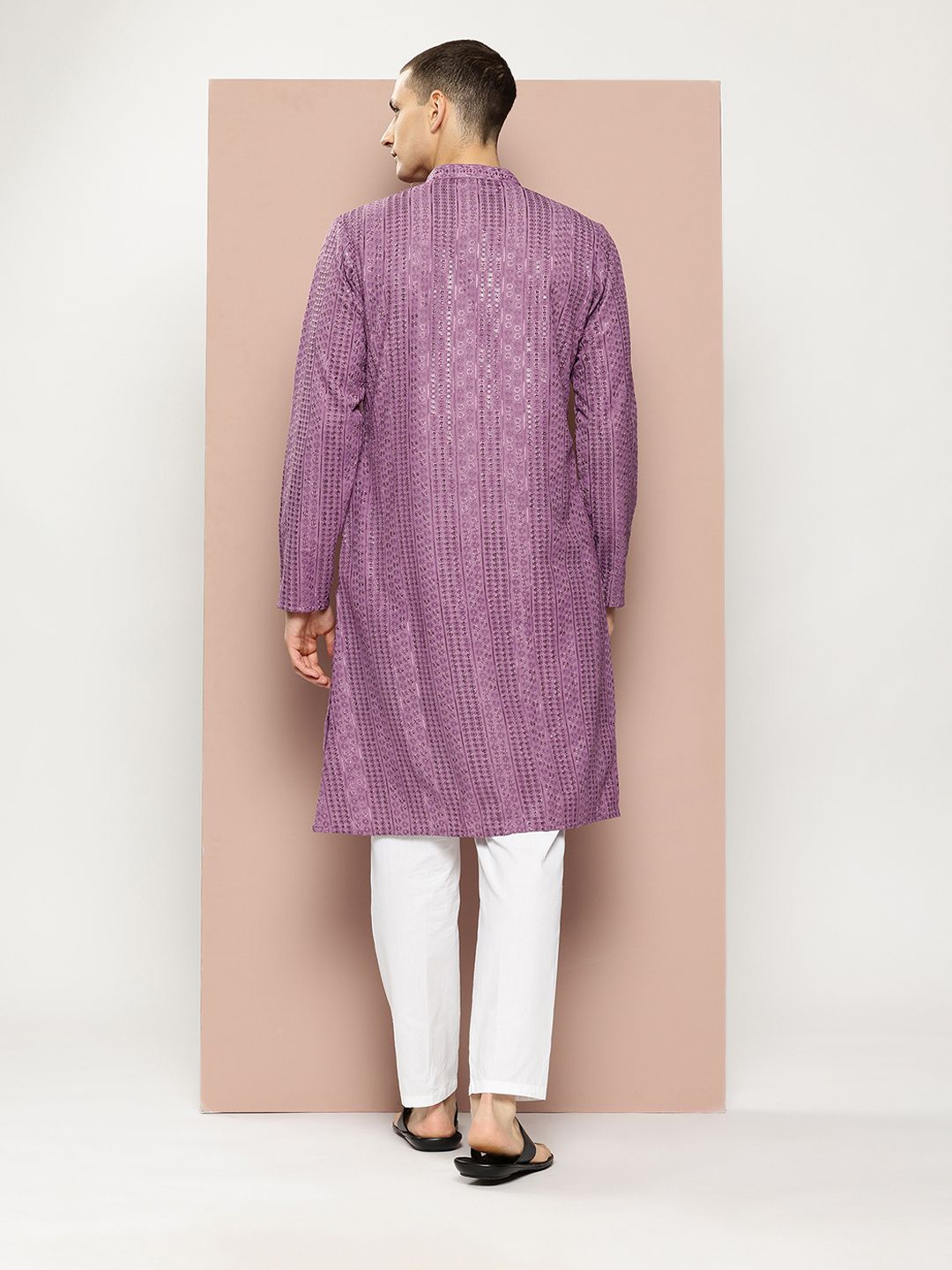 See Designs Men Embroidered Sequinned Kurta with Pyjamas