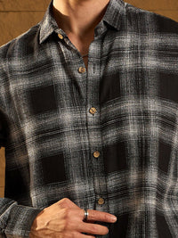 Dennison Men Drop Shoulder Oversized Checked Shirt