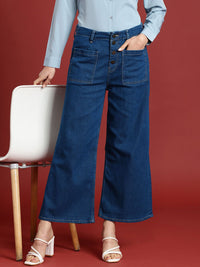 all about you Women Wide Leg High-Rise Stretchable Jeans