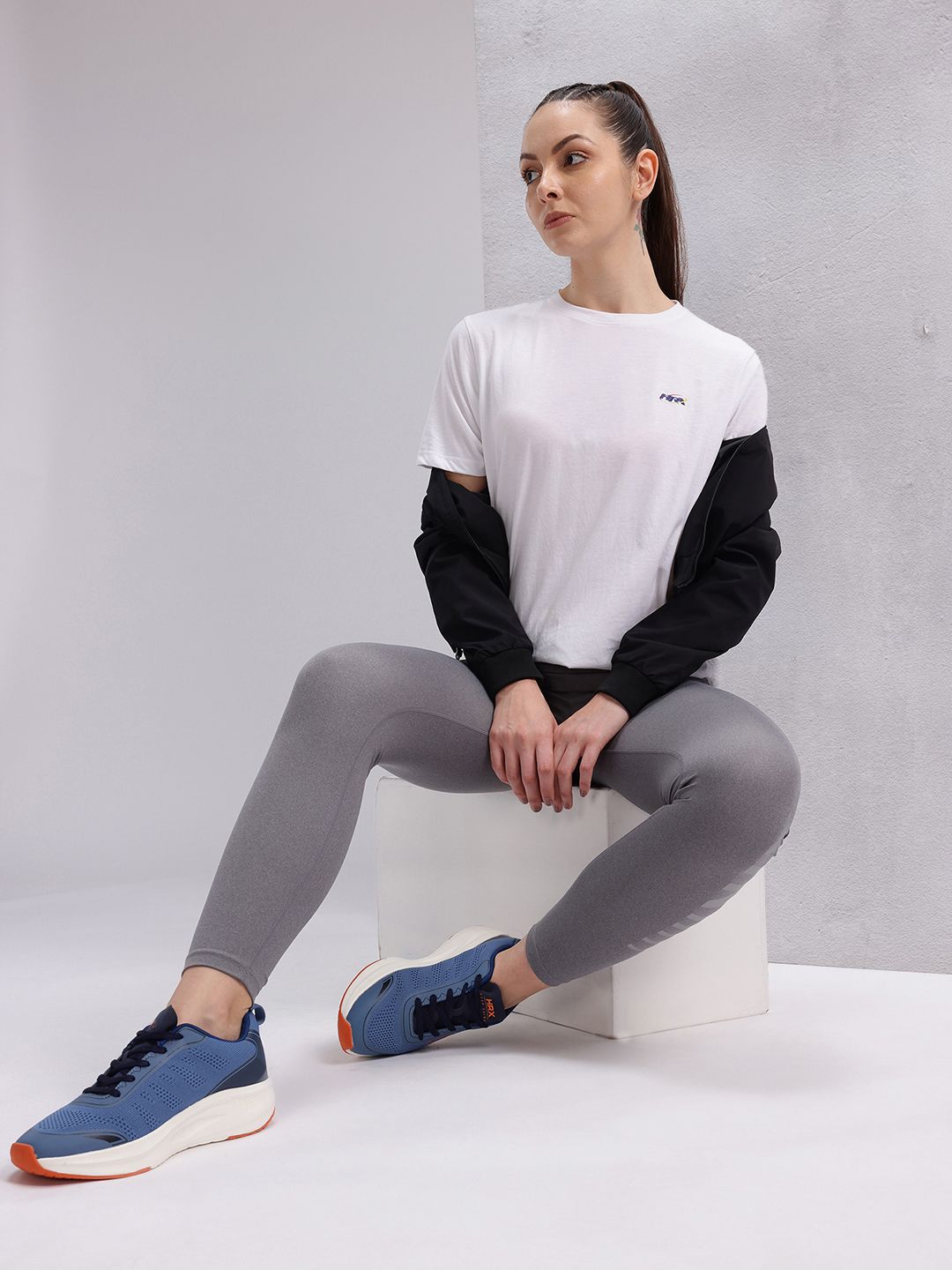 HRX by Hrithik Roshan Women Brand Logo Printed T-shirt