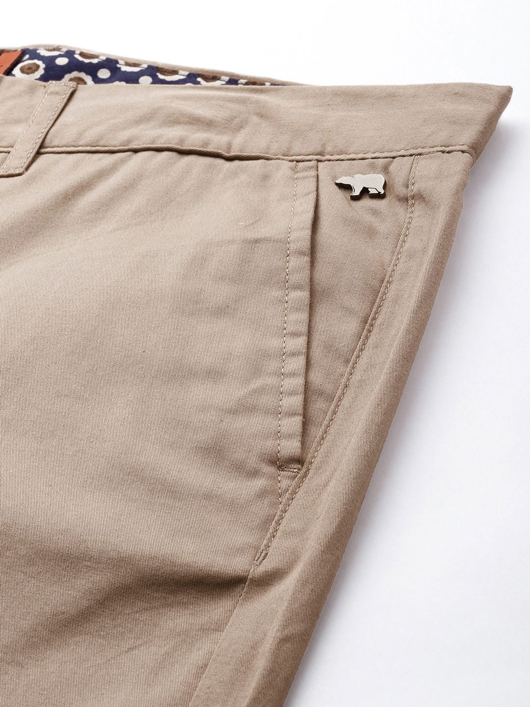 THE BEAR HOUSE Tapered Fit Cotton Chinos Trousers