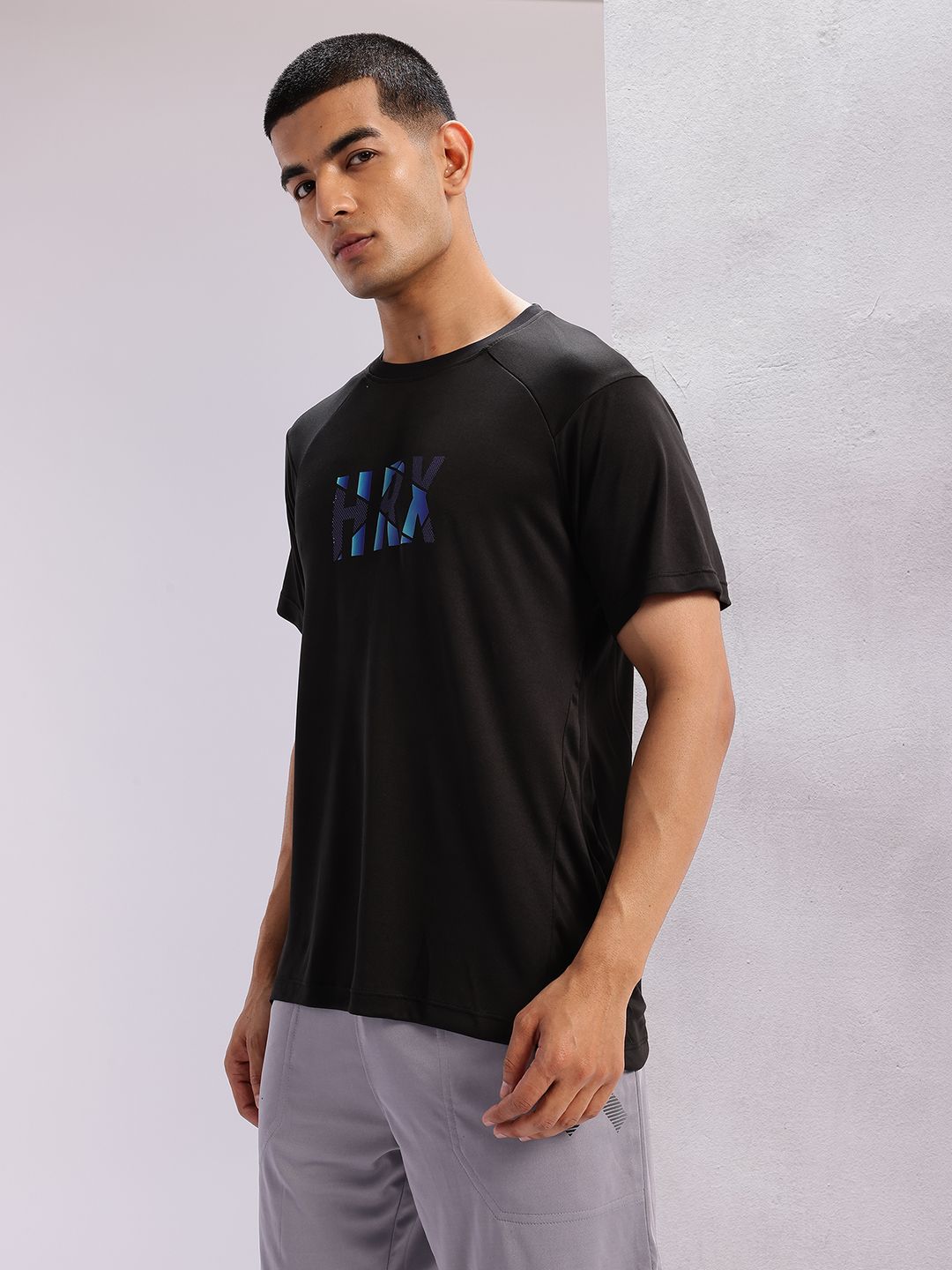 HRX by Hrithik Roshan Brand Logo Print Rapid-Dry Training T-shirt