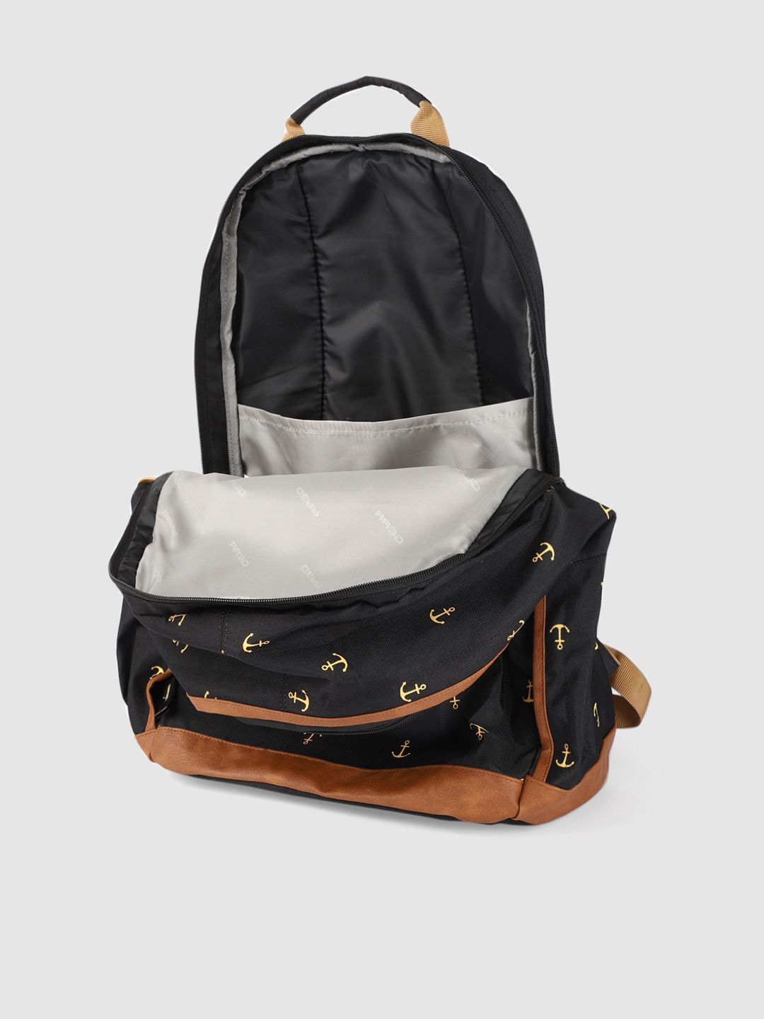 Gear Unisex Black Anchor Print Laptop Backpack