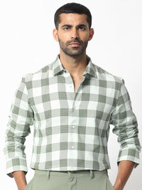 RARE RABBIT Men Ventura Slim Fit Gingham Checked Shirt