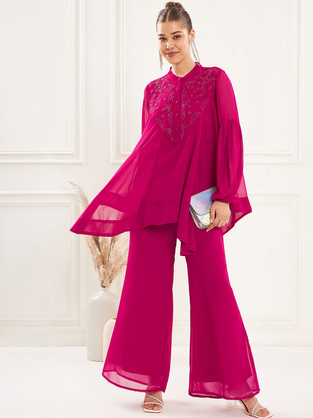 Antheaa Embellished Georgette Co-Ords Set