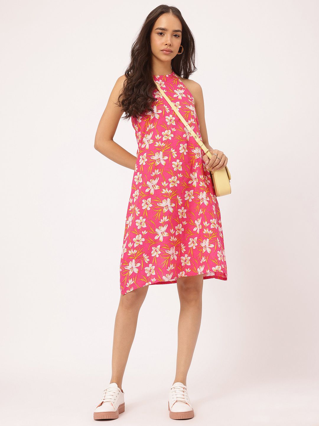 DressBerry The Power Of Pink Floral Symphony Cambric Cotton Dress