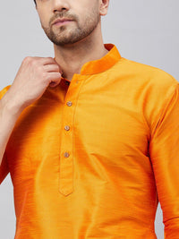 VASTRAMAY Mandarin Collar Curved Kurta