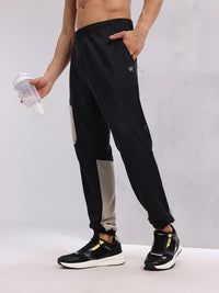 HRX by Hrithik Roshan Men Colourblocked Mid-Rise Rapid-Dry Regular Fit Running Joggers