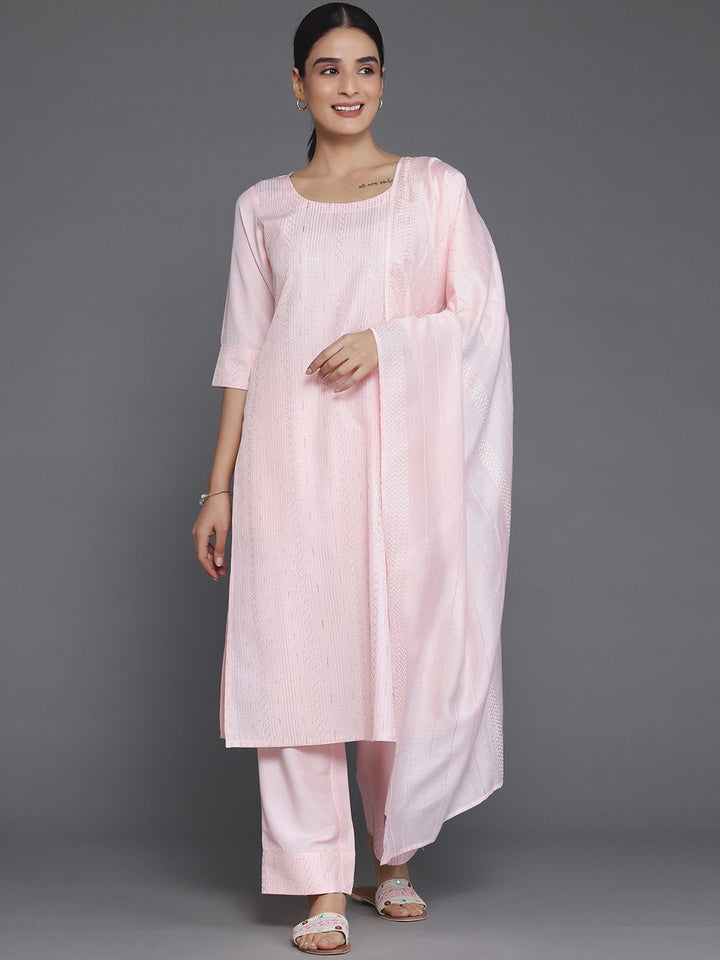 Libas Regular Sequinned Kurta with Palazzos & Dupatta