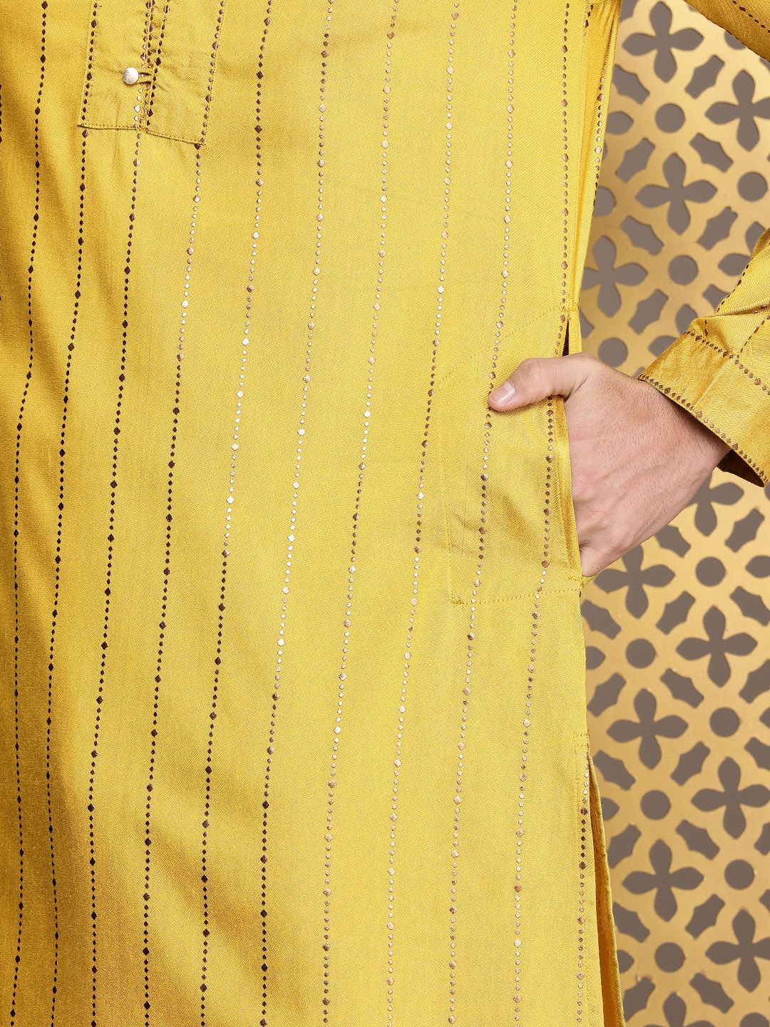 House of Pataudi Jashn Striped Kurta