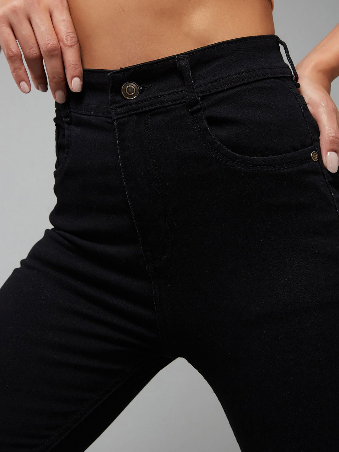 Miss Chase Women Slim Fit High-Rise Clean Look Stretchable Jeans