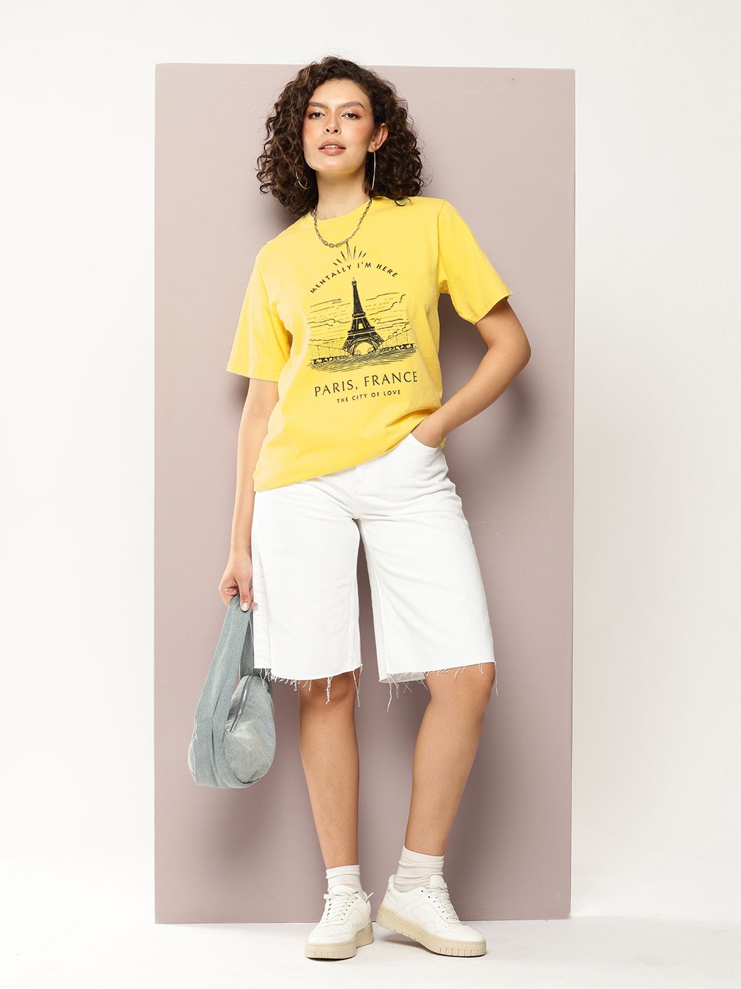 DILLINGER Women Oversized Printed Crew Neck Tshirt