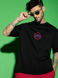 Bewakoof Ashura Graphic Printed Oversized Acid Wash Pure Cotton T-shirt