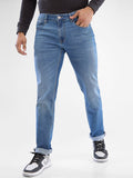 SPYKAR Men Mid Rise Low Distress Light Fade Clean Look Stretchable Jeans