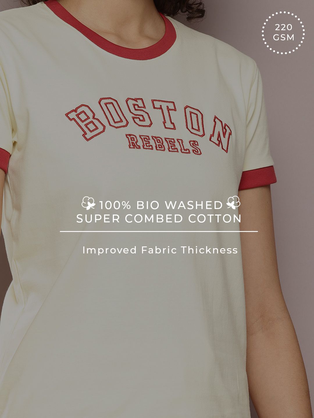 DILLINGER Women Regular Fit Short Sleeve Embroidery Tshirt