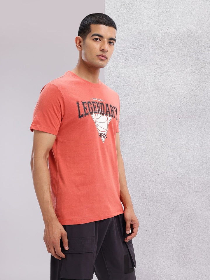 HRX by Hrithik Roshan Typography & Graphic Print Round-Neck Lifestyle T-shirt