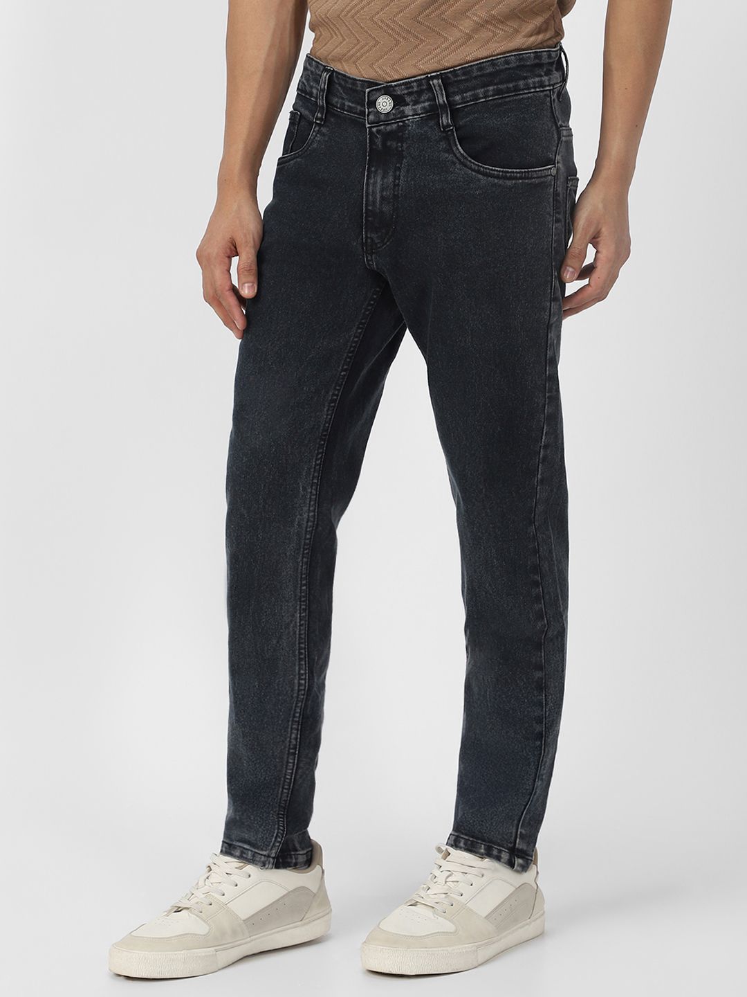 Urbano Fashion Men Clean Look Mid-Rise Stretchable Jeans