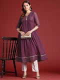 Anouk Women Yoke Design Sequinned Kurta