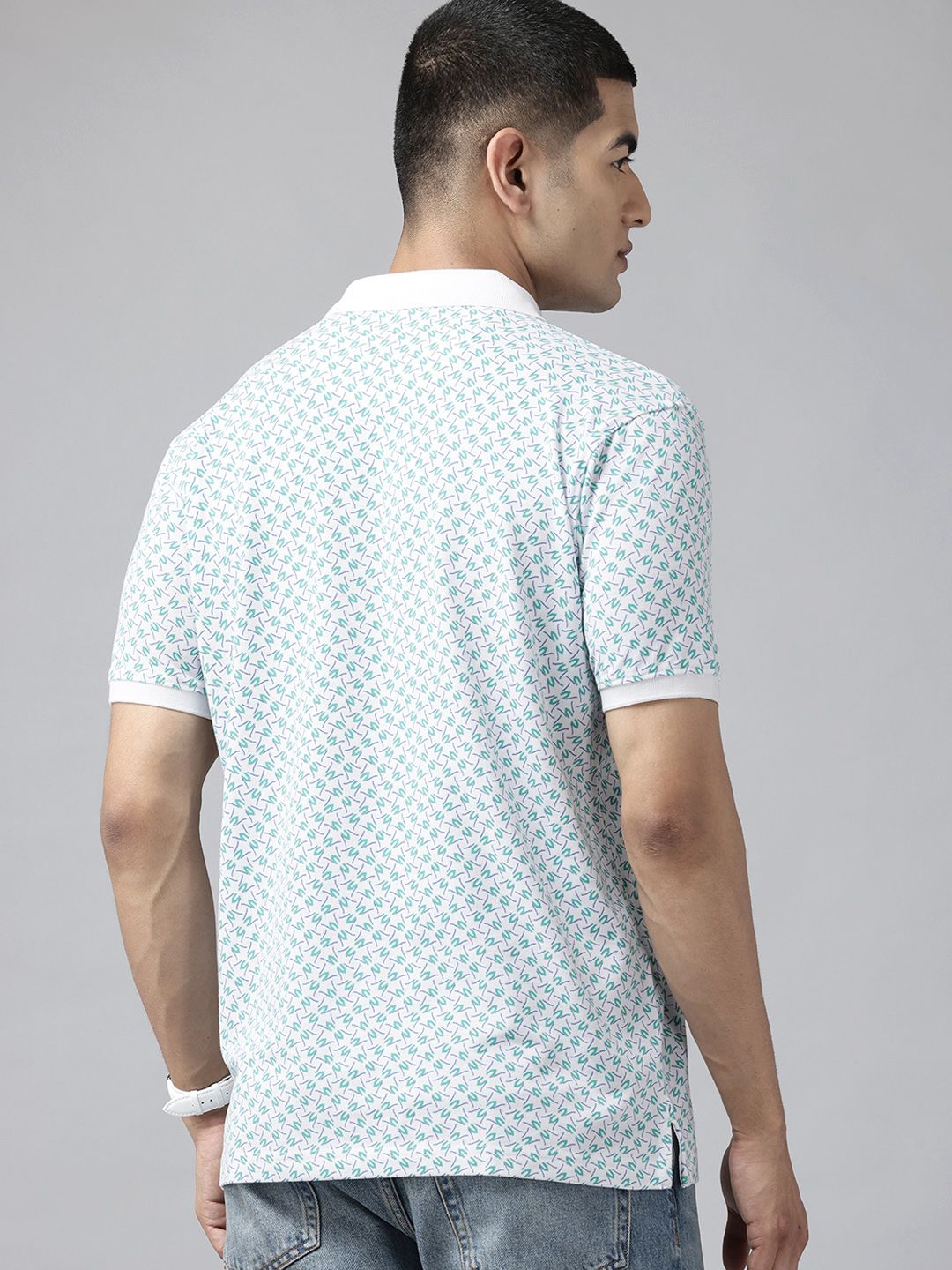 Park Avenue Printed Polo Collar Slim Fit T-Shirt