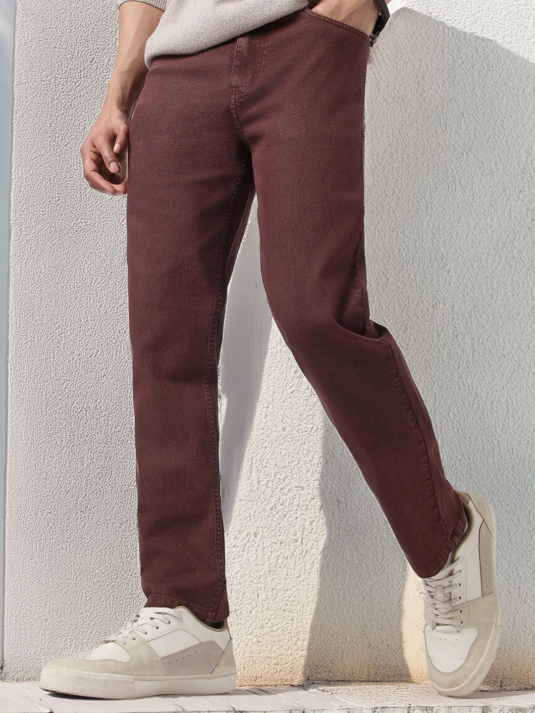 Urbano Fashion Men Straight Fit Washed Jeans Stretchable