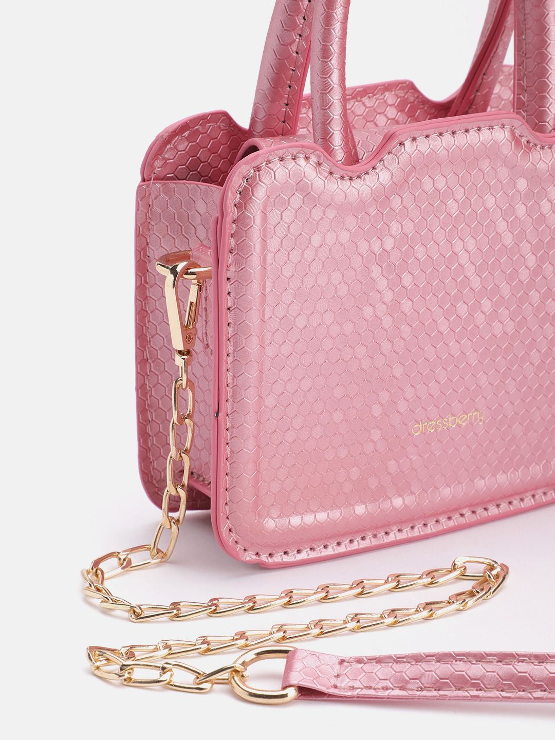 DressBerry Textured Structured Handheld Bag