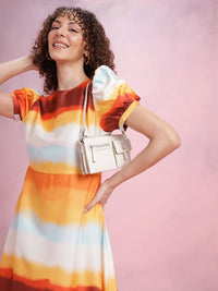 DressBerry Tie and Dyed Fit & Flare Dress