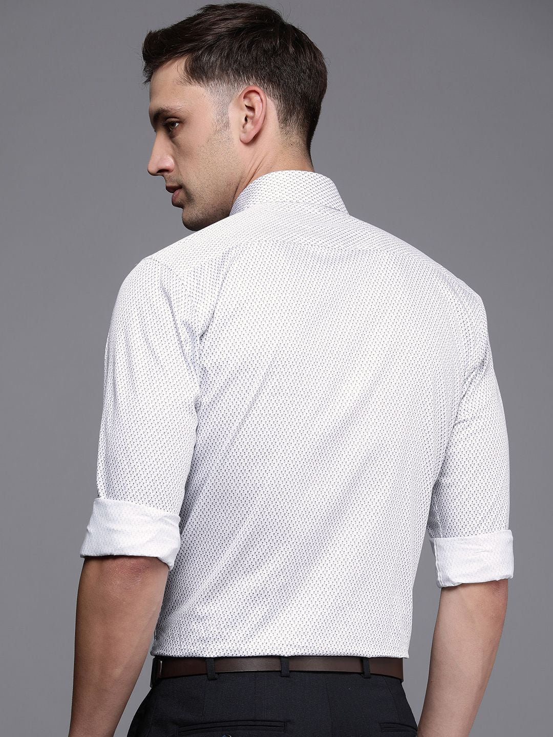 Raymond Slim Fit Floral Printed Pure Cotton Formal Shirt