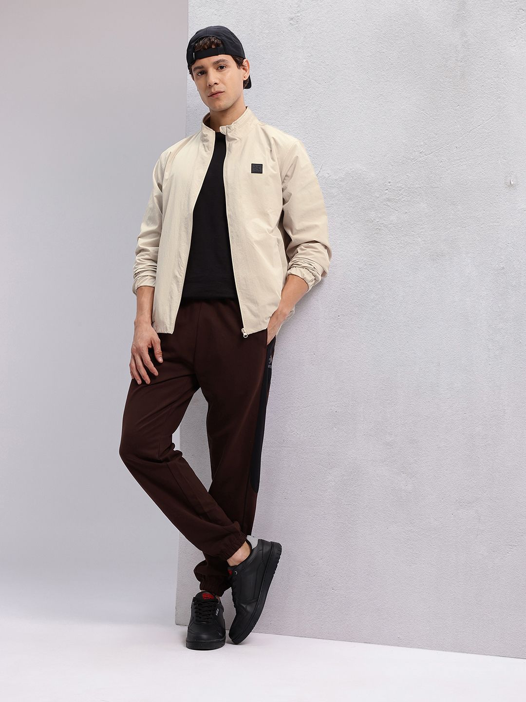 HRX by Hrithik Roshan Brand Logo Detail Mock Collar Lifestyle Bomber Jacket