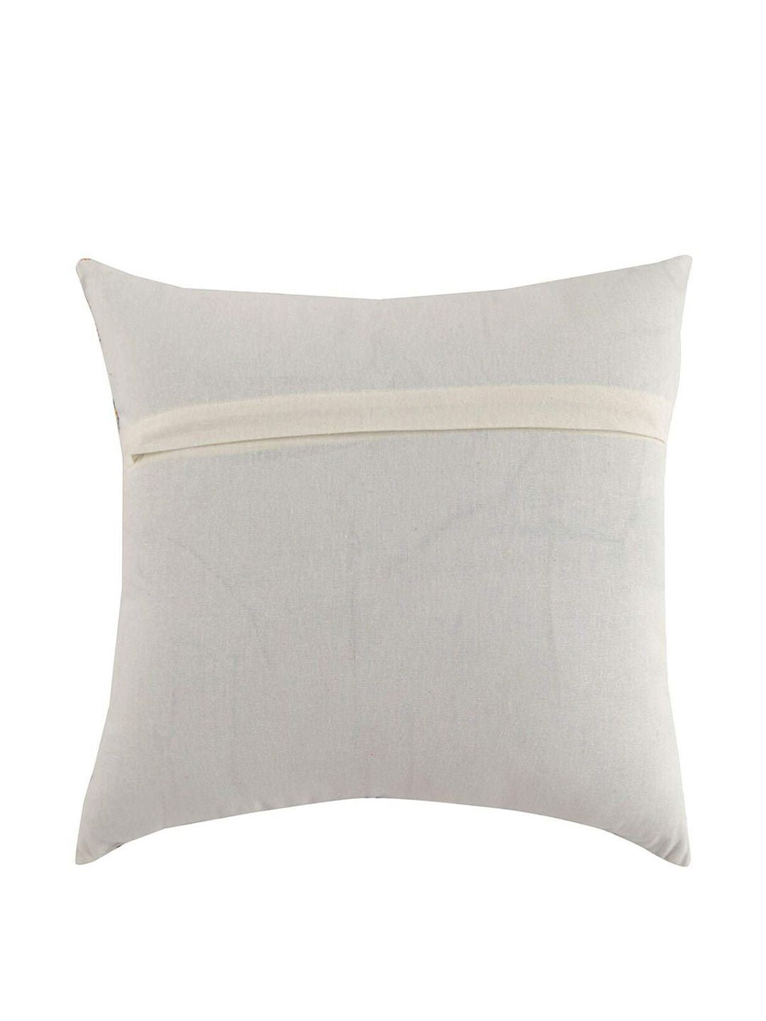 STITCHNEST Teal & Grey Geometric Printed Square Cotton Cushion Covers