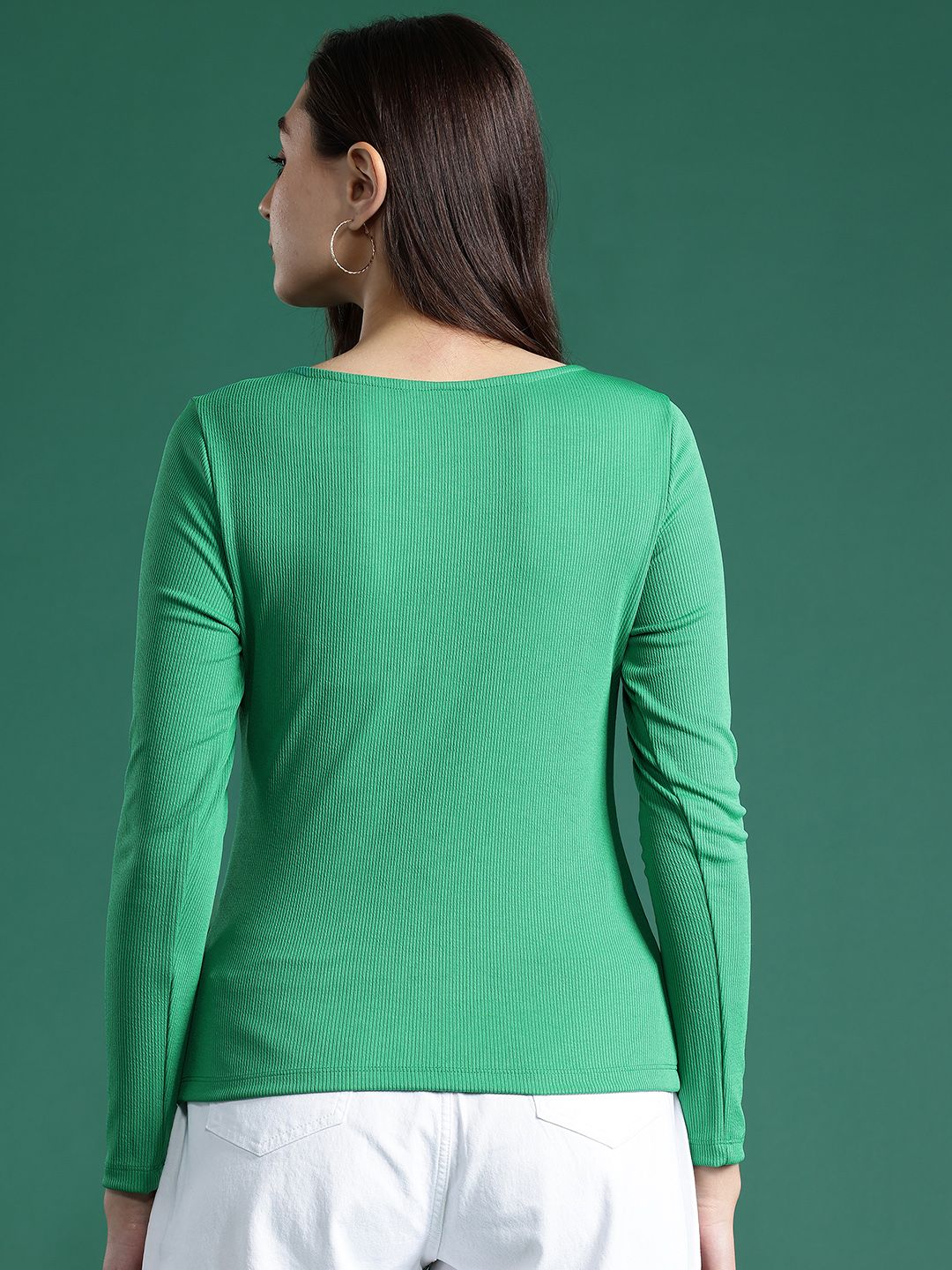 DressBerry Sweetheart Neck Ribbed Top