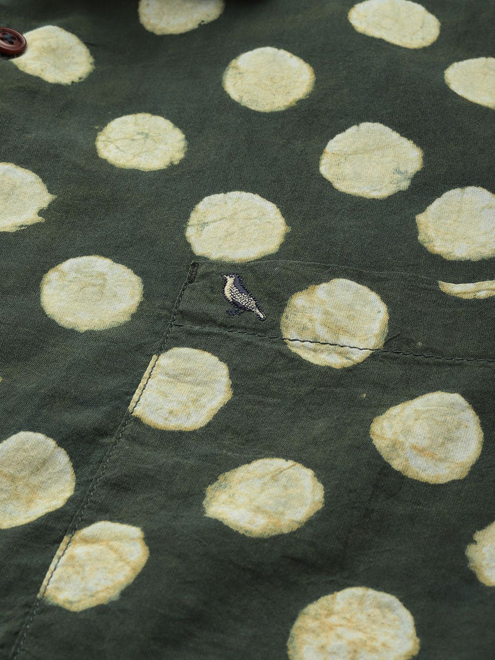 Mr Bowerbird Pure Cotton Bagru Hand Block Printed Printed Tailored Fit Casual Shirt