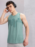HRX by Hrithik Roshan Geometric Print Rapid-Dry Running Tank T-shirt