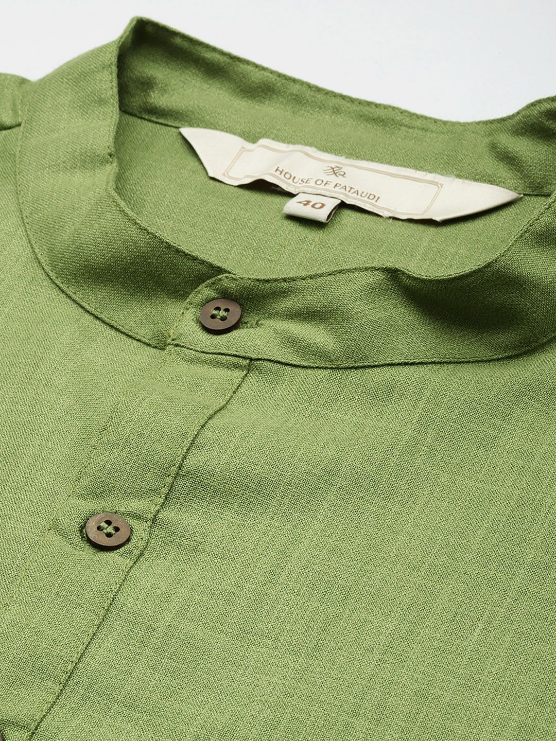 House of Pataudi Band Collar Rozana Kurta