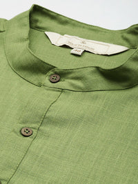 House of Pataudi Band Collar Rozana Kurta