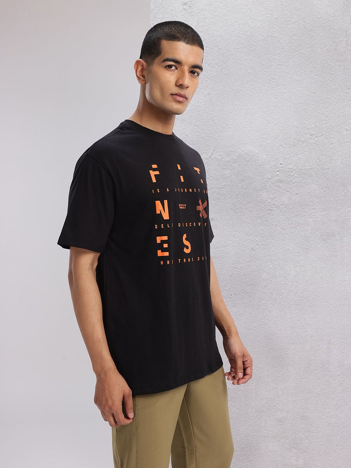 HRX by Hrithik Roshan Typography Printed Training T-shirt